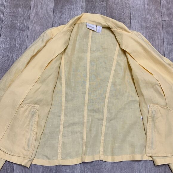 Womens Chico’s 100% Linen Moto Open Front Jacket - Picture 4 of 7